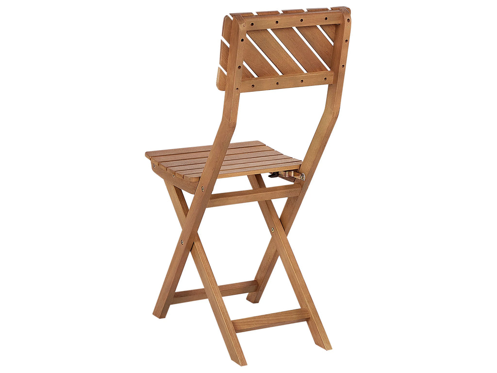 Table de bistrot pliante en bois d'eucalyptus marron