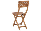 Table de bistrot pliante en bois d'eucalyptus marron