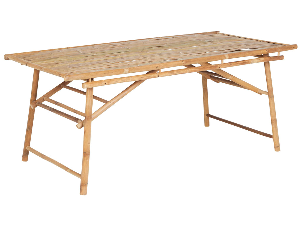 Tavolo da pranzo da giardino  180 cm 90 cm Bamb Marrone chiaro