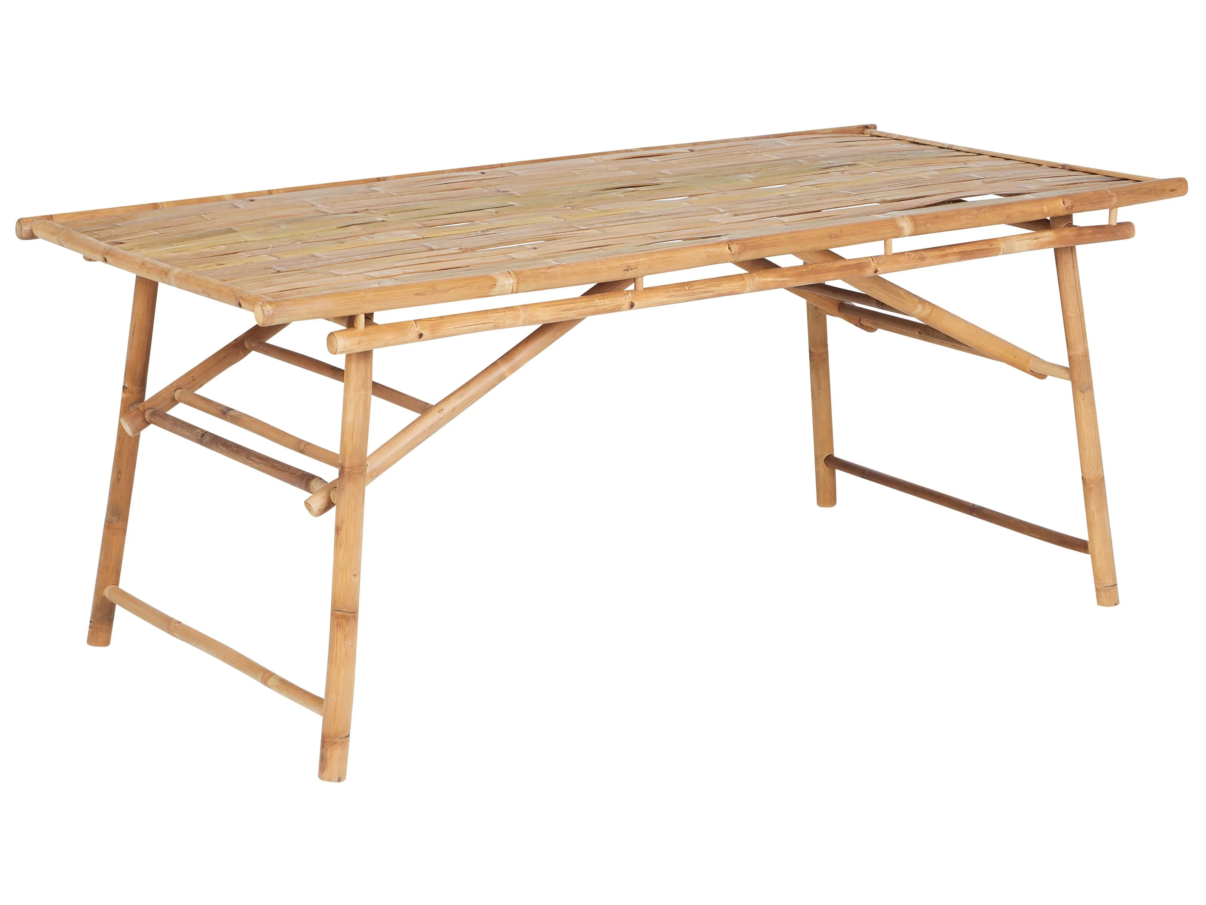 Tavolo da pranzo da giardino  180 cm 90 cm Bamb Marrone chiaro
