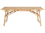 Table à manger de jardin 180 cm 90 cm Bambou Marron clair