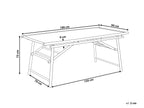 Table à manger de jardin 180 cm 90 cm Bambou Marron clair