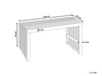 Table de salle à manger de jardin 70 cm x 120 cm en bois d'acacia marron