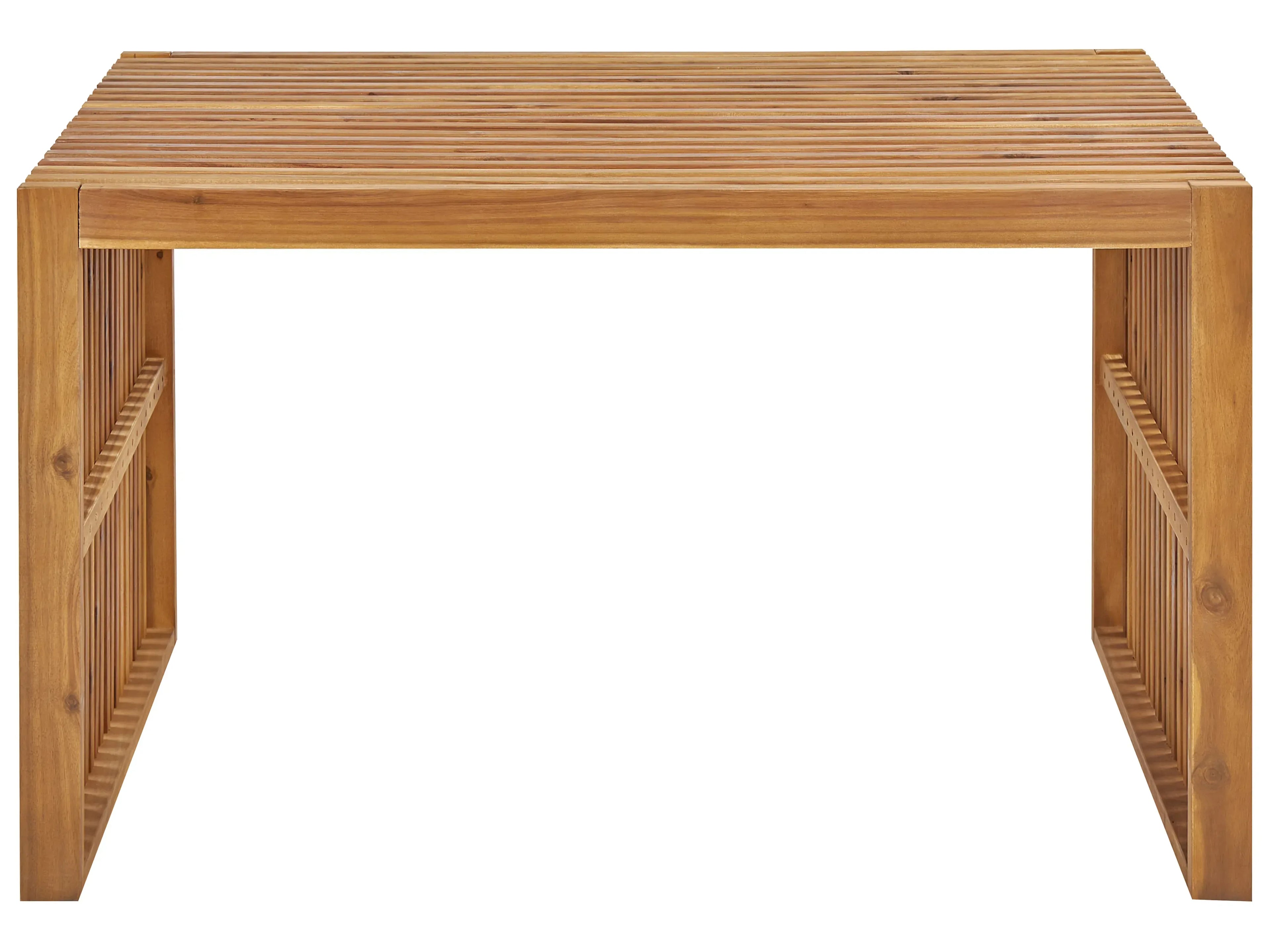 Table de salle à manger de jardin 70 cm x 120 cm en bois d'acacia marron