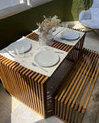 Banc de jardin 105 cm Bois d'acacia Marron