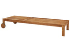 Chaise longue en bois d'acacia marron