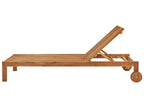 Chaise longue en bois d'acacia marron