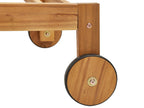 Chaise longue en bois d'acacia marron