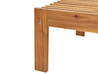 Chaise longue en bois d'acacia marron
