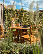 Table de salle à manger de jardin 120 cm 120 cm Bois d'acacia Marron