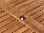 Table de salle à manger de jardin 120 cm 120 cm Bois d'acacia Marron