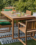 Table de salle à manger de jardin 180 cm 90 cm Bois d'acacia certifié Marron clair