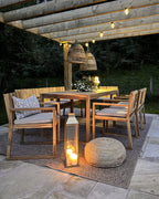 Table de salle à manger de jardin 180 cm 90 cm Bois d'acacia certifié Marron clair
