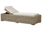 Lettino Prendisole con Cuscino  Rattan Naturale