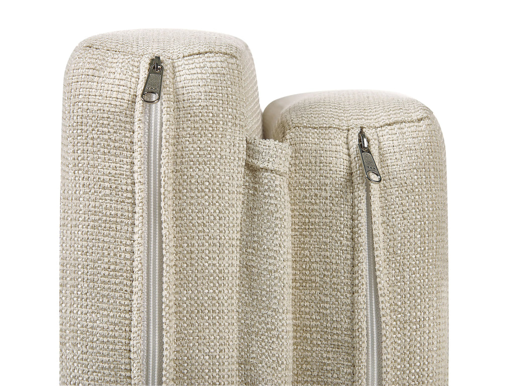 Chaise longue avec coussin en rotin naturel