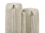 Chaise longue avec coussin en rotin naturel
