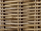 Chaise longue avec coussin en rotin naturel