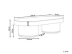 Table de jardin 150 cm 70 cm Rotin Marron