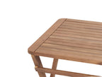 Table de jardin 60 x 60 cm Bois d'acacia certifié Marron