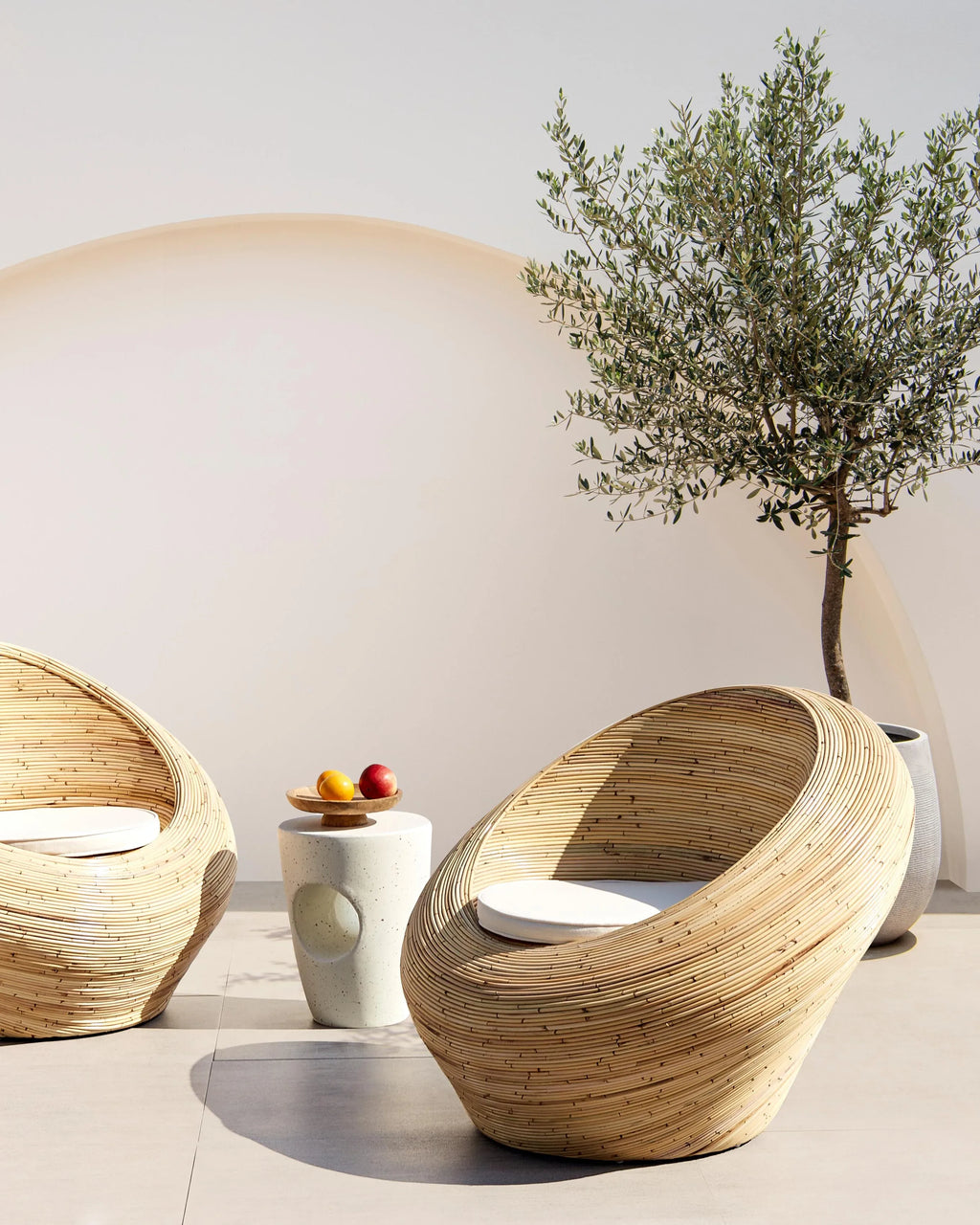Fauteuil de jardin en rotin naturel