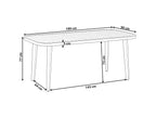 Table à manger de jardin 180 cm 90 cm Bois d'acacia certifié Marron