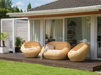 Canapé de jardin 2 places en rotin naturel