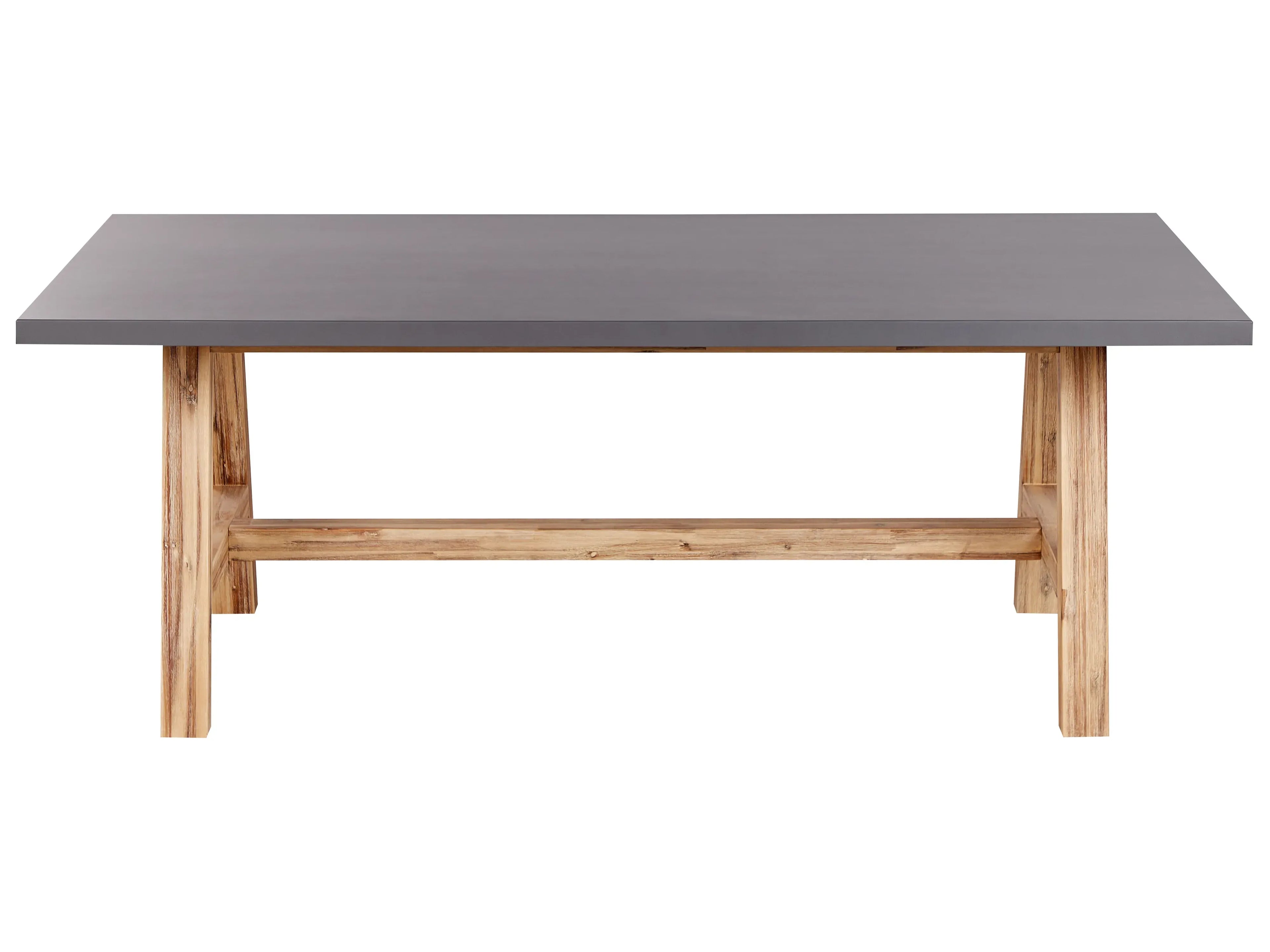 Table de salle à manger de jardin 200 cm 100 cm Béton Gris