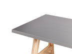 Table de salle à manger de jardin 200 cm 100 cm Béton Gris