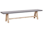 Panchina da giardino  200 cm Cemento Grigio