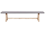 Banc de jardin 200 cm Ciment Gris