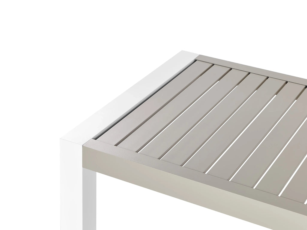 Table de salle à manger de jardin 120 cm 70 cm Métal Tourterelle
