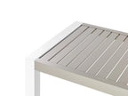 Table de salle à manger de jardin 120 cm 70 cm Métal Tourterelle