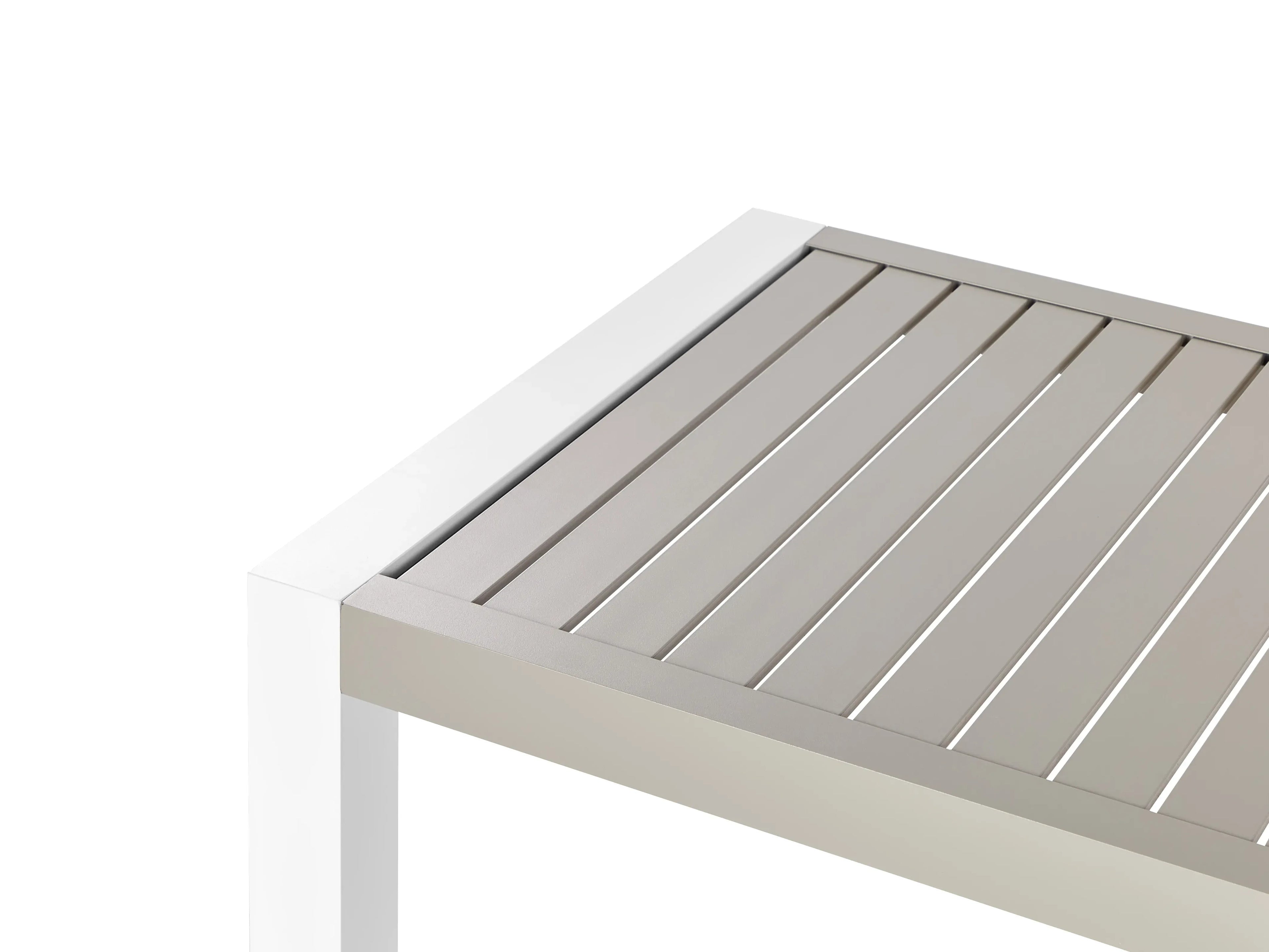 Table de salle à manger de jardin 120 cm 70 cm Métal Tourterelle