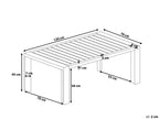 Table de salle à manger de jardin 120 cm 70 cm Métal Tourterelle