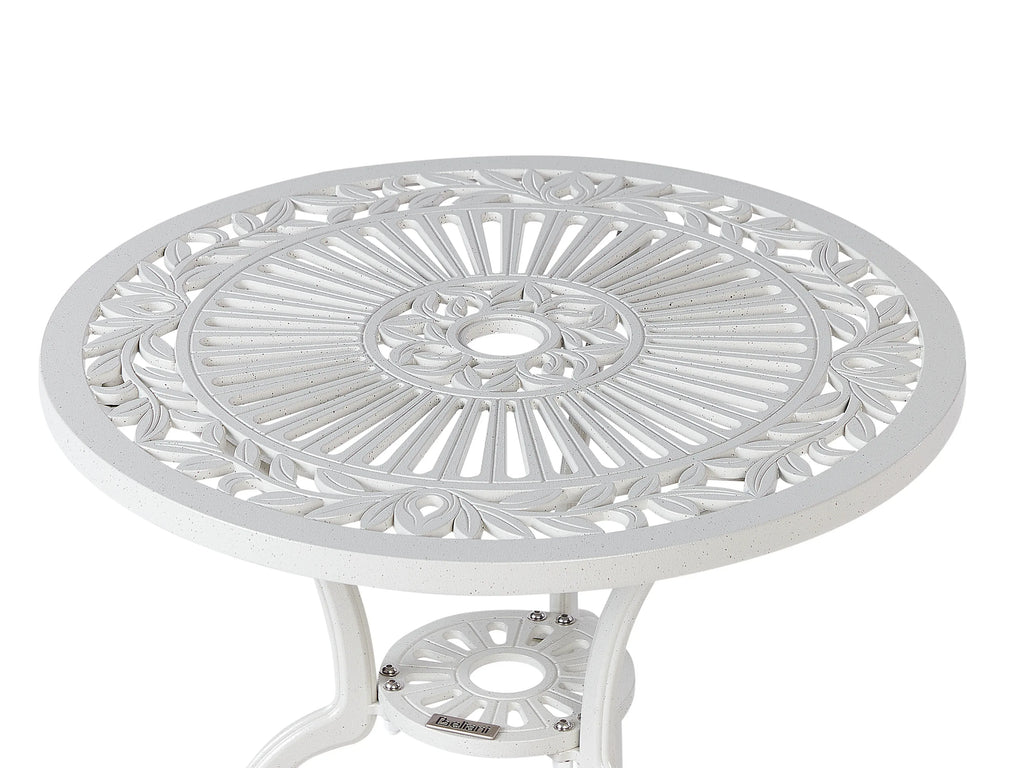 Table de bistrot 61 cm 61 cm Métal blanc cassé
