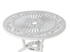 Table de bistrot 61 cm 61 cm Métal blanc cassé