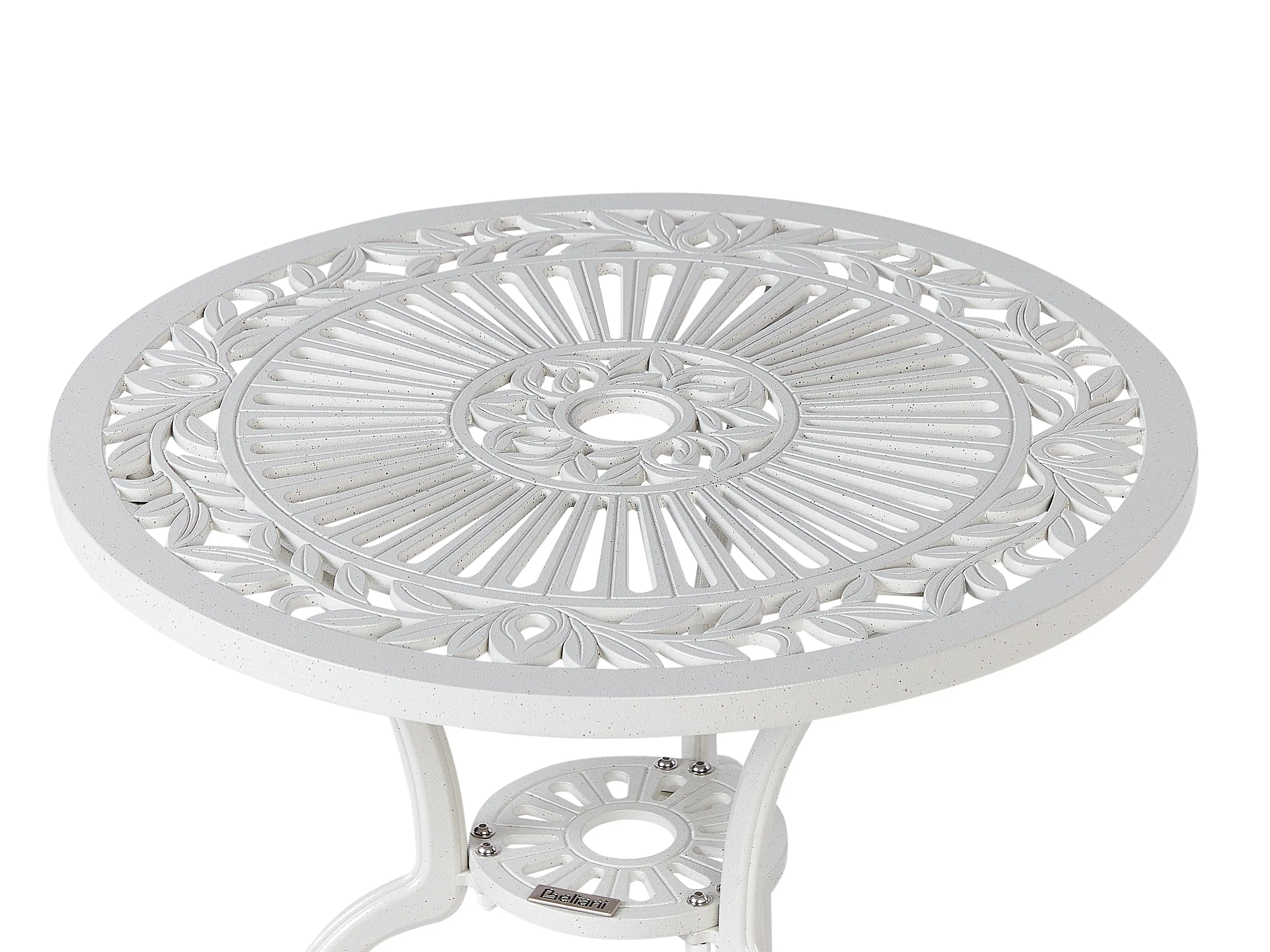 Table de bistrot 61 cm 61 cm Métal blanc cassé