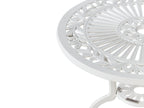 Table de bistrot 61 cm 61 cm Métal blanc cassé