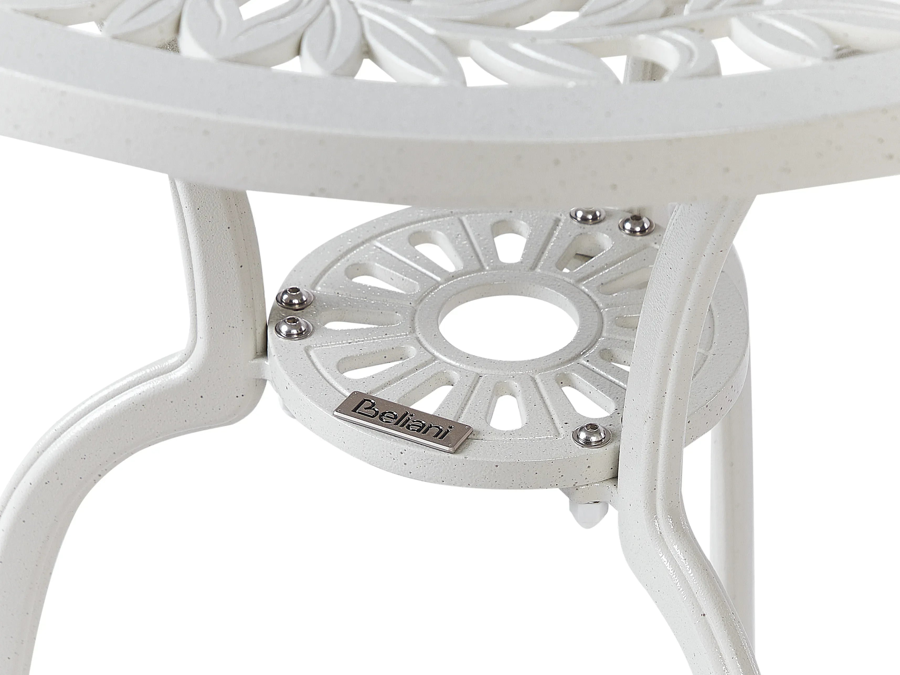 Table de bistrot 61 cm 61 cm Métal blanc cassé