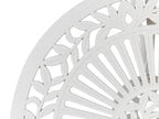Table de bistrot 61 cm 61 cm Métal blanc cassé