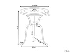 Table de bistrot 61 cm 61 cm Métal blanc cassé