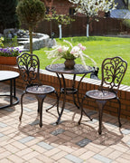 Table Bistrot 68 cm 68 cm Métal Marron