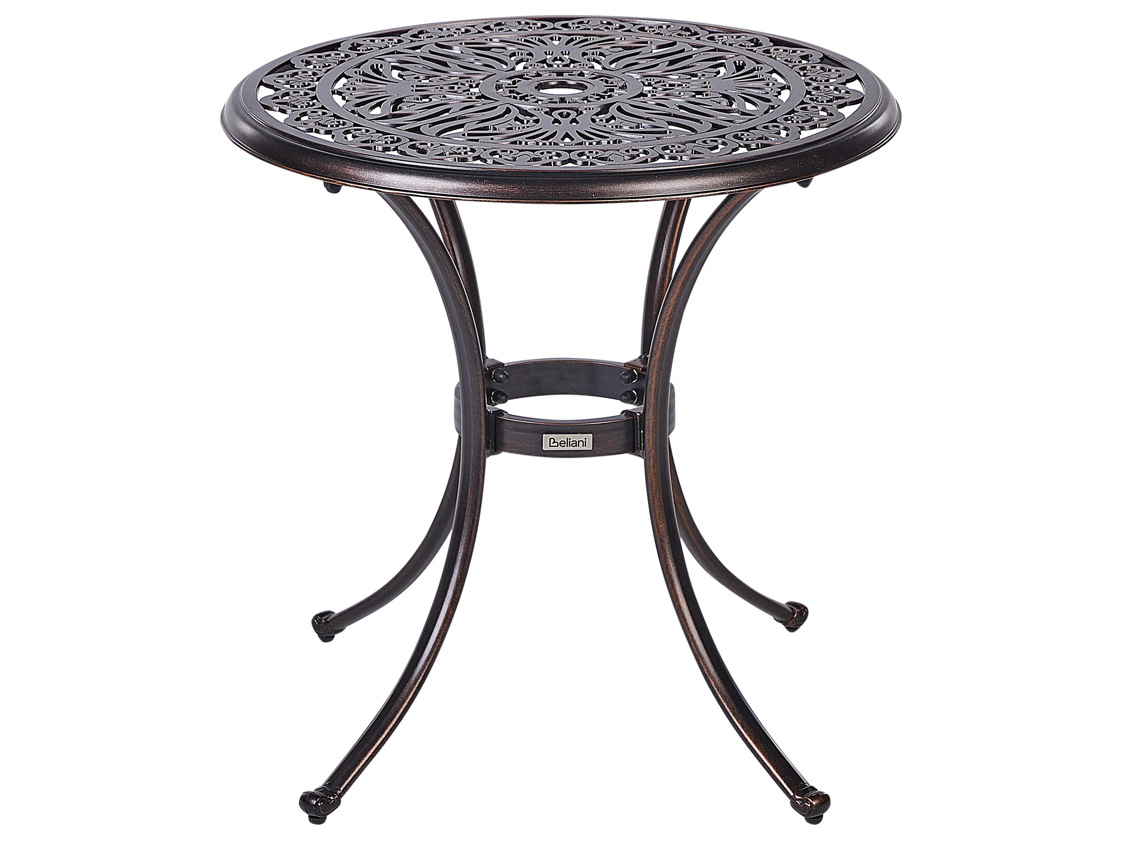 Table Bistrot 68 cm 68 cm Métal Marron