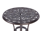 Table Bistrot 68 cm 68 cm Métal Marron