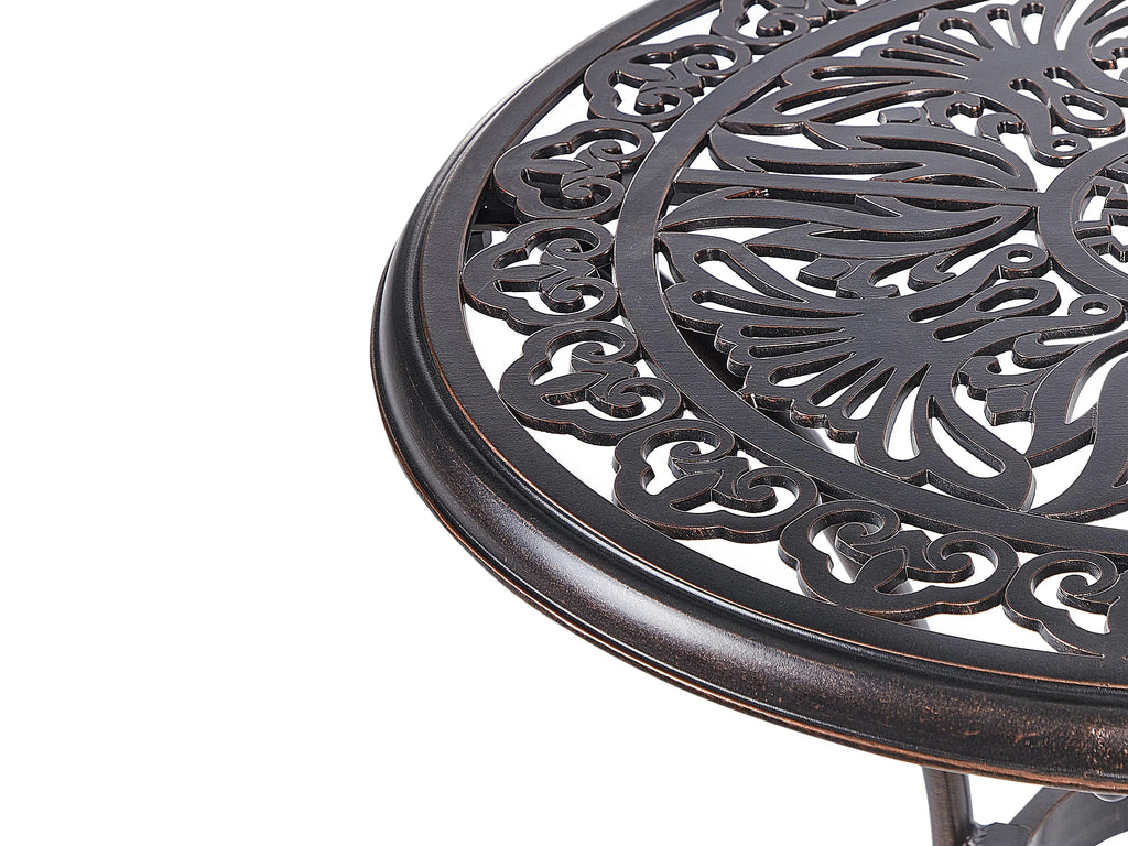 Table Bistrot 68 cm 68 cm Métal Marron