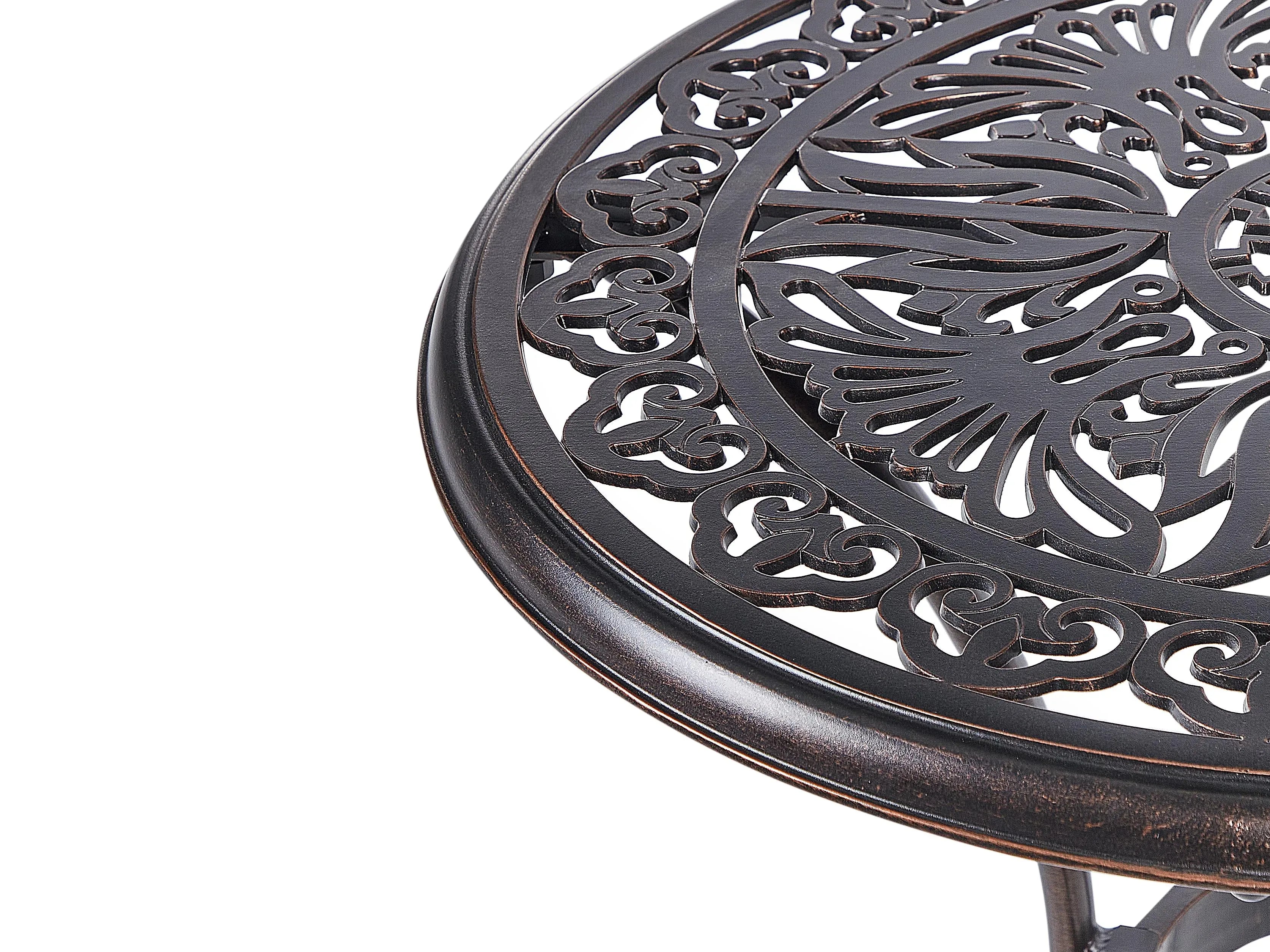 Table Bistrot 68 cm 68 cm Métal Marron