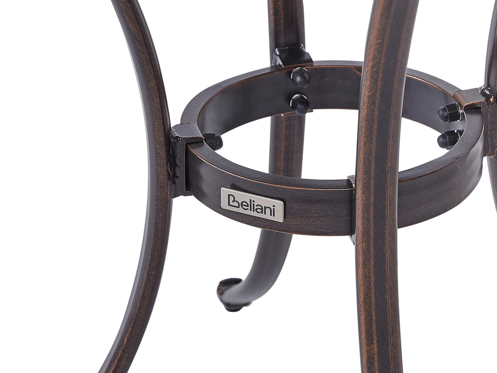 Table Bistrot 68 cm 68 cm Métal Marron