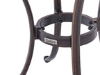 Table Bistrot 68 cm 68 cm Métal Marron