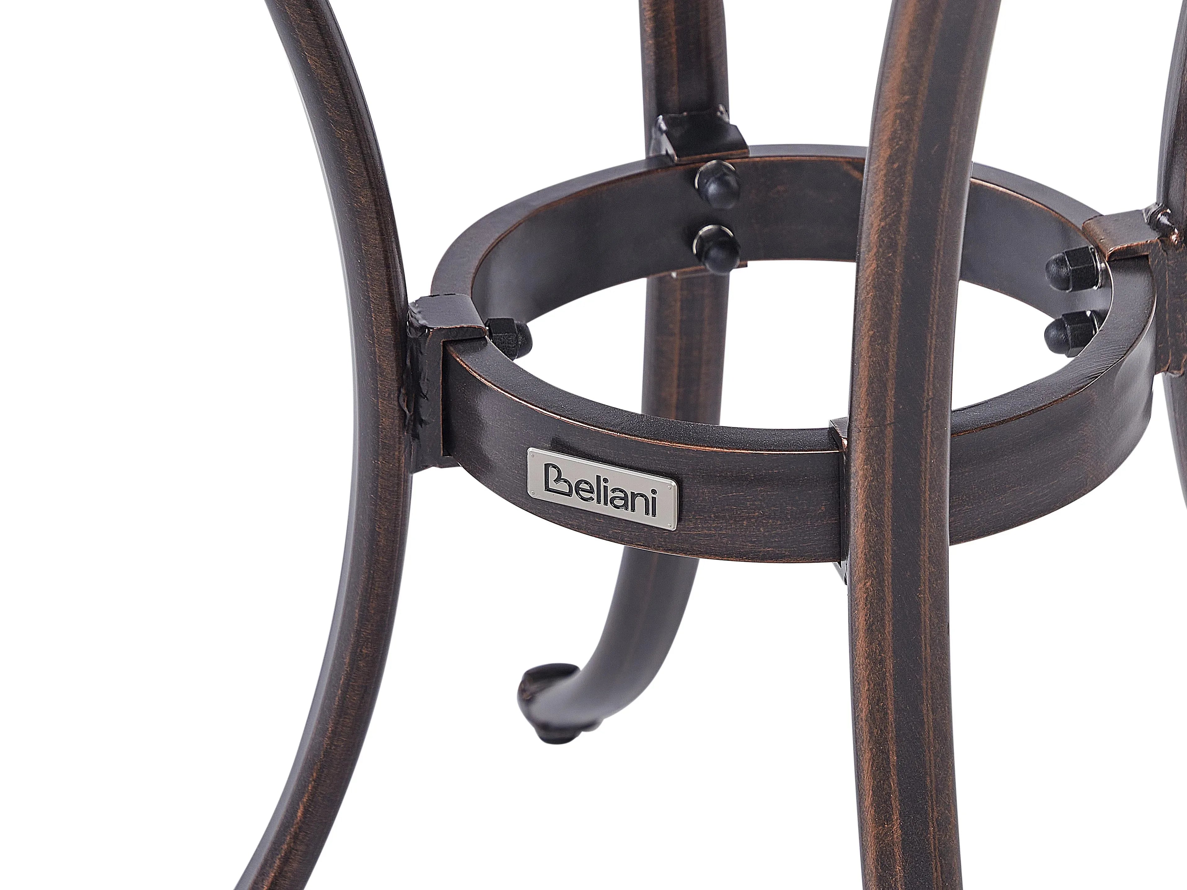 Table Bistrot 68 cm 68 cm Métal Marron