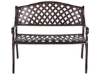 Panchina da giardino  104 cm Metallo Marrone